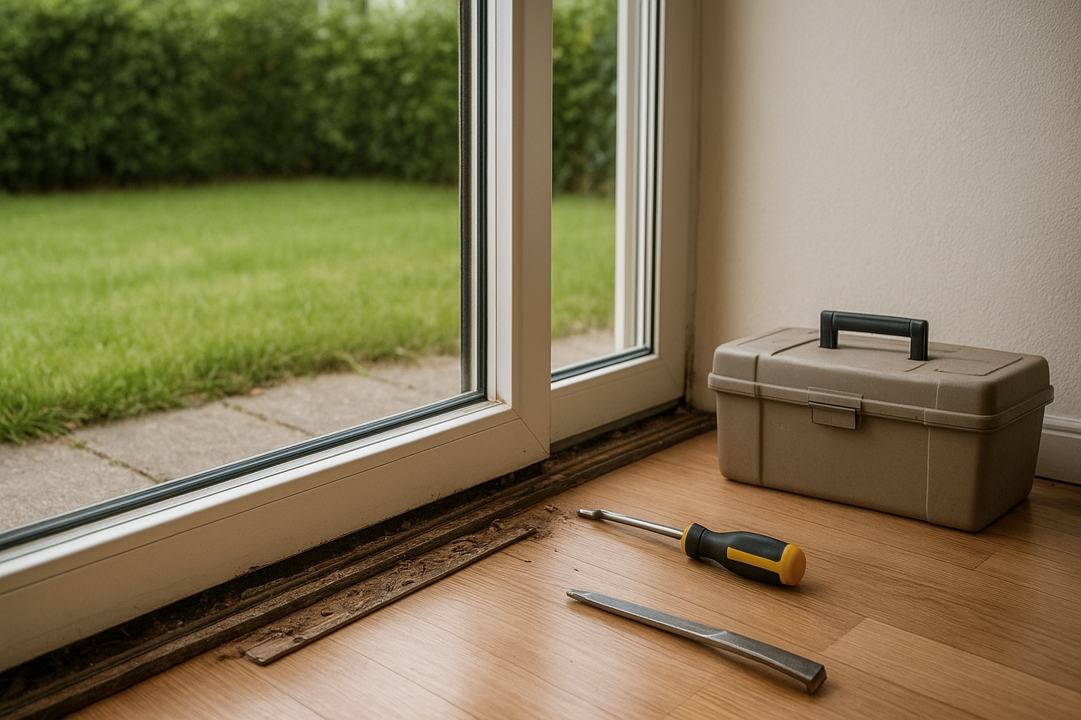 Foto bij Wat een schuifpui reparatie gemiddeld kost